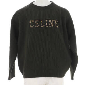Celine Men's Logo Oversized Crewneck Sweater Wool